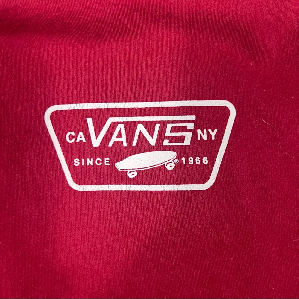 Vans Custom Fit Tee Red Skater Short Sleeve Crewneck T-Shirt Mens XL - Picture 3 of 7